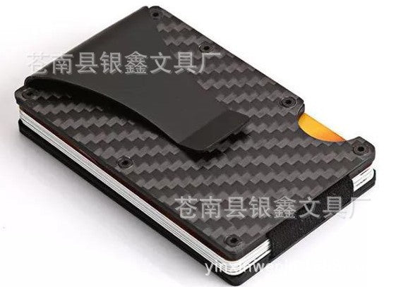 Carbon Fiber Men's Card Holder Carbon Fiber Wallet Wallet Men's Wallet Stainless Steel Card Holder Wallet