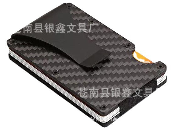 Carbon Fiber Men's Card Holder Carbon Fiber Wallet Wallet Men's Wallet Stainless Steel Card Holder Wallet